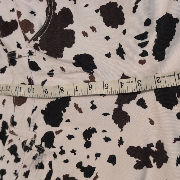 Cow Print Flare /Bell Bottom Jeans - Picture 8 of 11